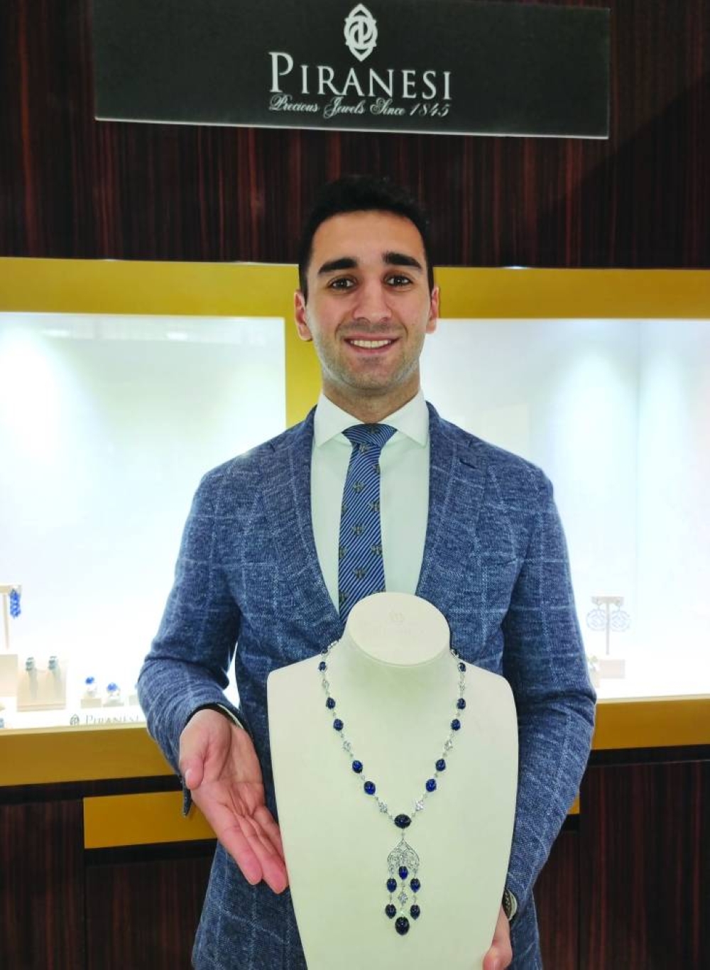 Julian Hajibay showcases Piranesi jewellery pieces at DJWE's Alfardan pavillion. PICTURE: Joey Aguilar