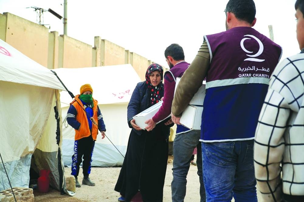 Qatar Charity fournit une aide humanitaire aux personnes touchées par le tremblement de terre en Turquie