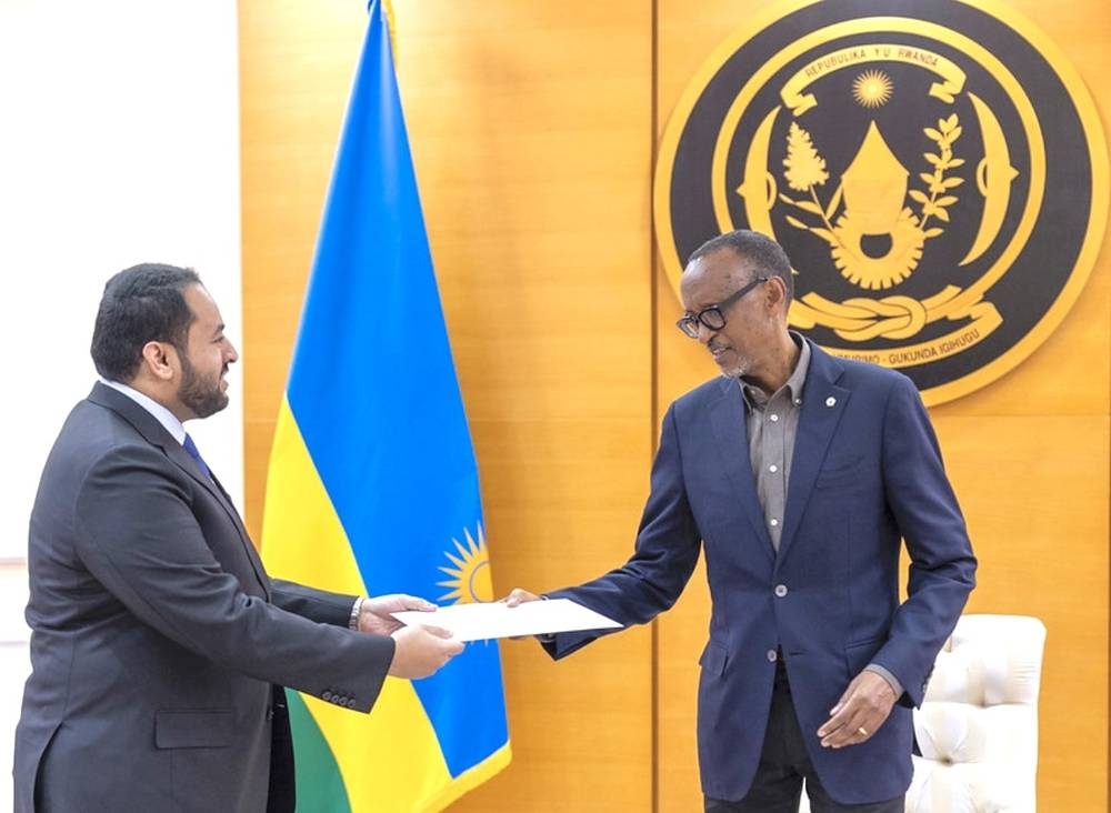HE the Assistant Foreign Minister for Regional Affairs Dr Mohamed bin Abdulaziz bin Salih al-Khulaifi handed over the message during a meeting with the president in Kigali Tuesday.