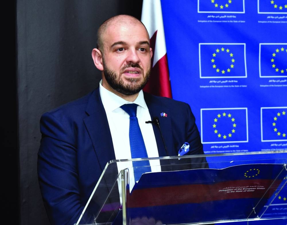 EU ambassador Cristian Tudor addressing the gathering.