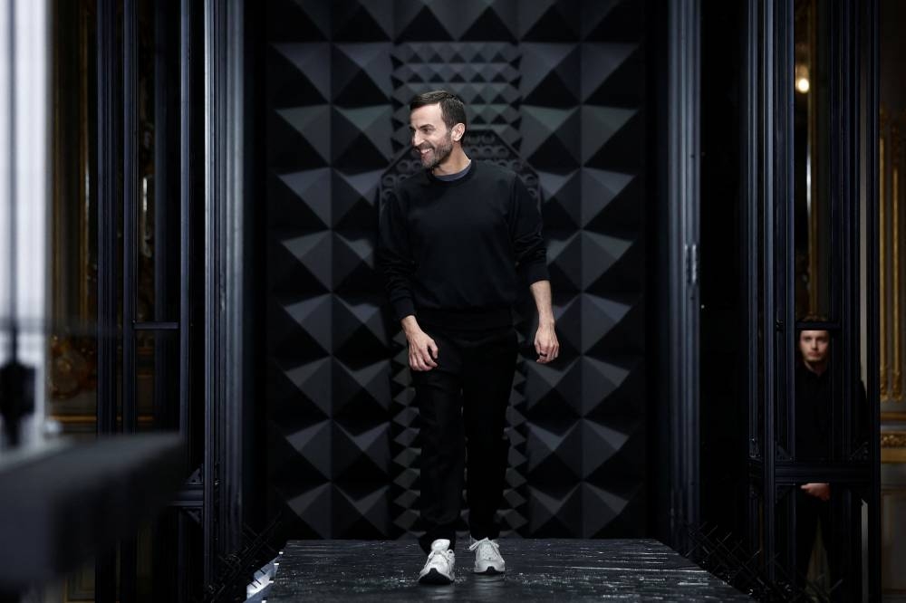 Designer Nicolas Ghesquiere appears at the end of his Fall-Winter 2023/2024 Women's ready-to-wear collection show for fashion house Louis Vuitton during Paris Fashion Week in Paris, France, March 6, 2023. REUTERS/Benoit Tessier