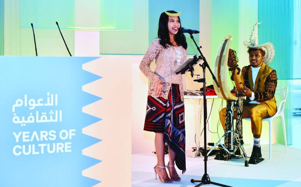Members of the Indonesian community in Doha performs at the ceremony. PICTURE: Thajudheen