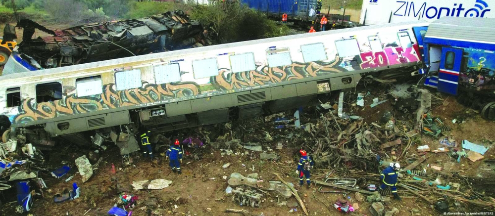 The scene of the train crash.