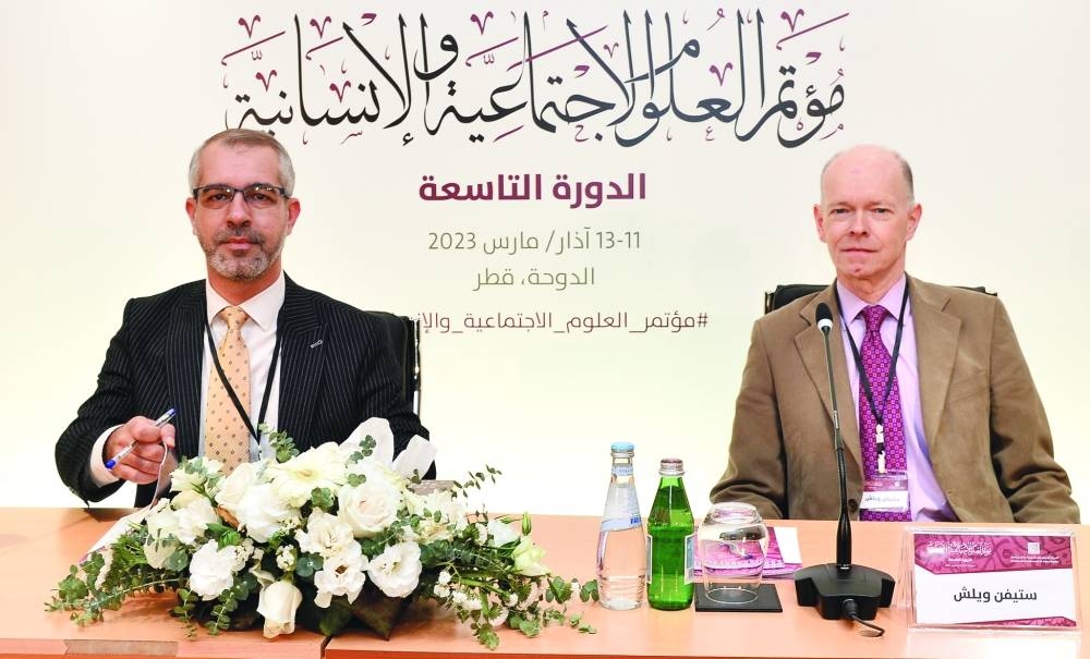 Dr Stephen Welch and Mohamad Hamshi at the conference Sunday. PICTURE: Shaji Kayamkulam.