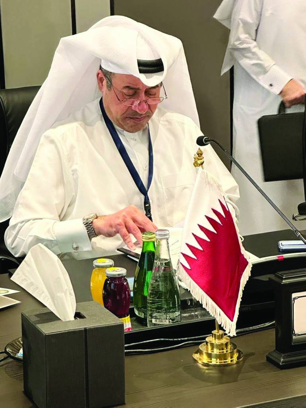QMC Media Consultant Abdulrahman Nasser al-Obaidan chaired the Qatari delegation to the meeting.