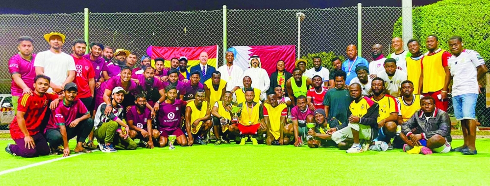 Walking Football teams posed for posterity.