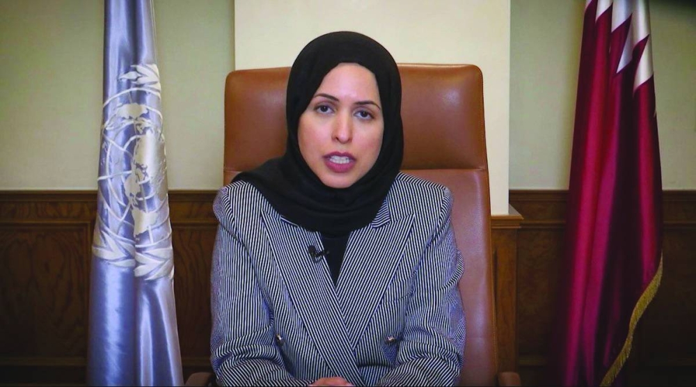 HE Qatar's Permanent Representative to the UN Sheikha Alya Ahmed bin Saif al-Thani.