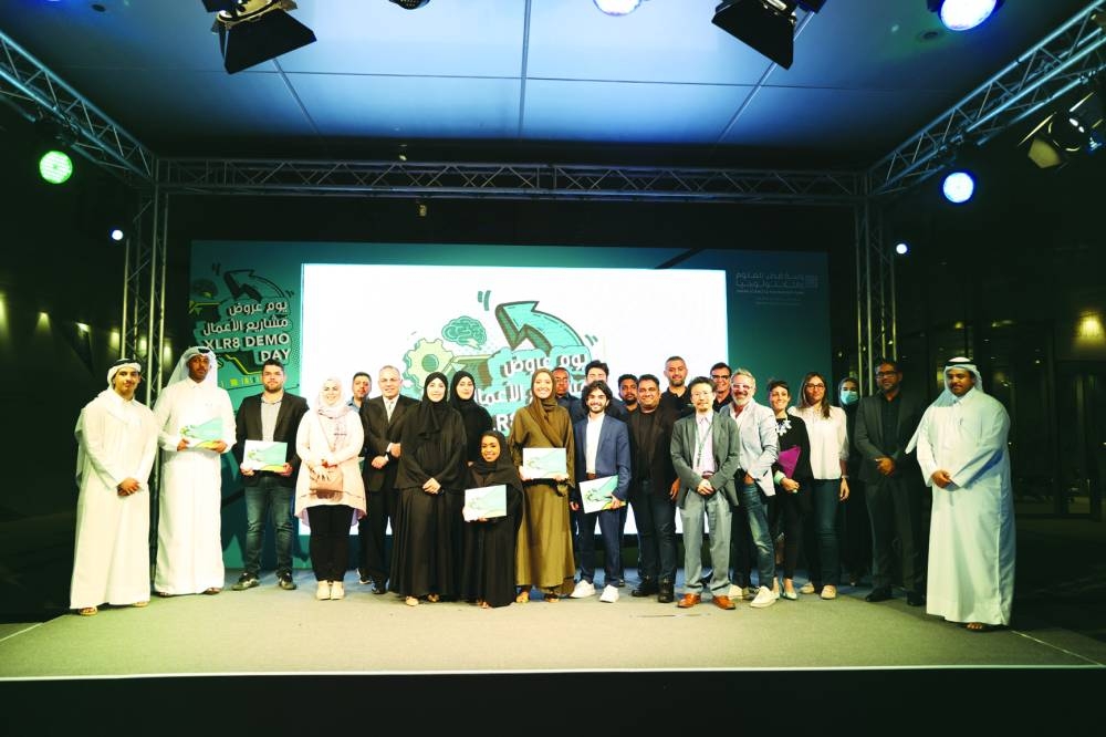 XLR8 Cycle 13 winners and programme mentors during Demo Day.