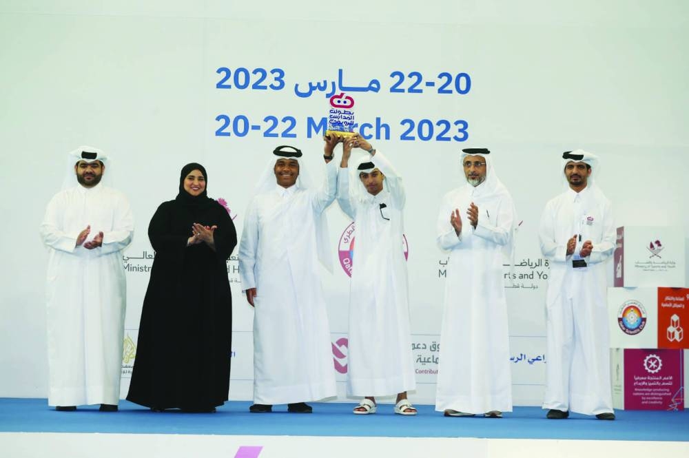 HE the Minister of Sports and Youth Salah bin Ghanem bin Nasser al-Ali and the Ministry of Education and Higher Education's assistant undersecretary for education affairs Maha Zayed al-Ruwaili honoured the winners at the valedictory ceremony.