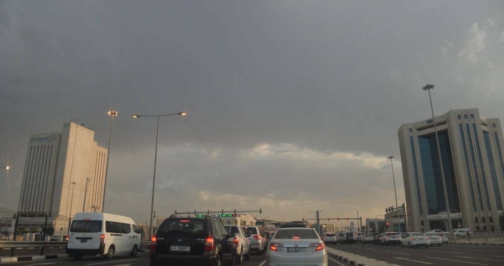 The cloudy Doha sky Friday evening. PICTURE: Shaji Kayamkulam 