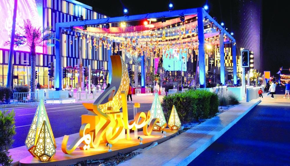 Ramadan decorations and illumination at the Lusail Boulevard. PICTURE: Thajudheen