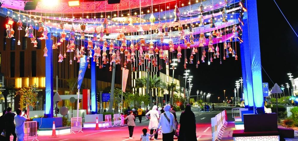 Ramadan decorations and illumination at the Lusail Boulevard. PICTURE: Thajudheen