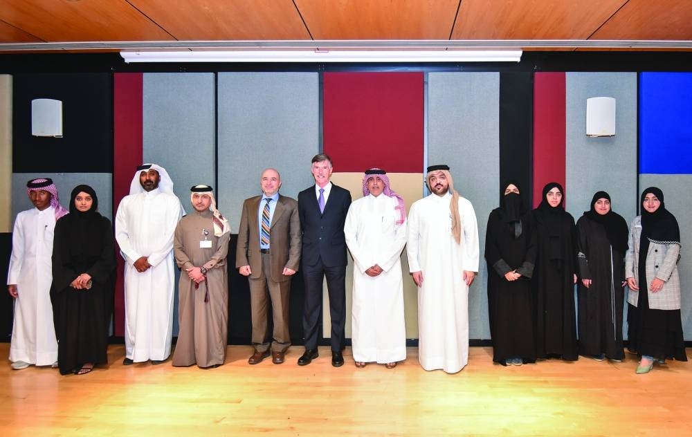 Officials and participants at the ceremony.