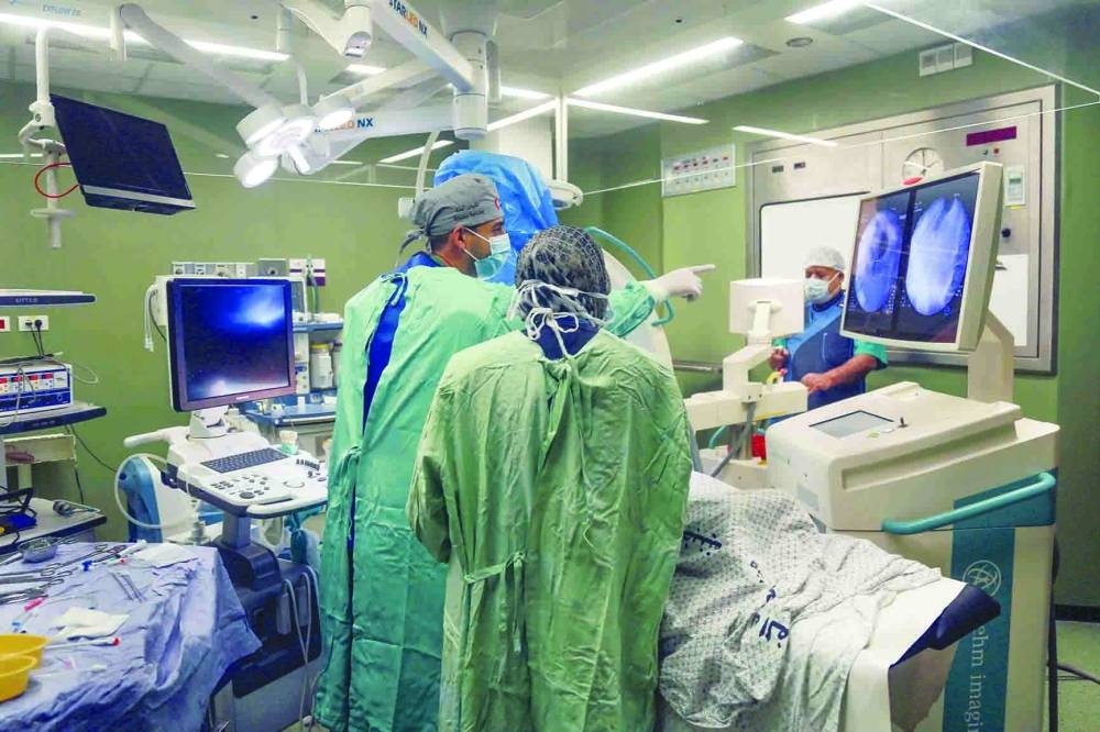 Surgical interventions in Gaza.