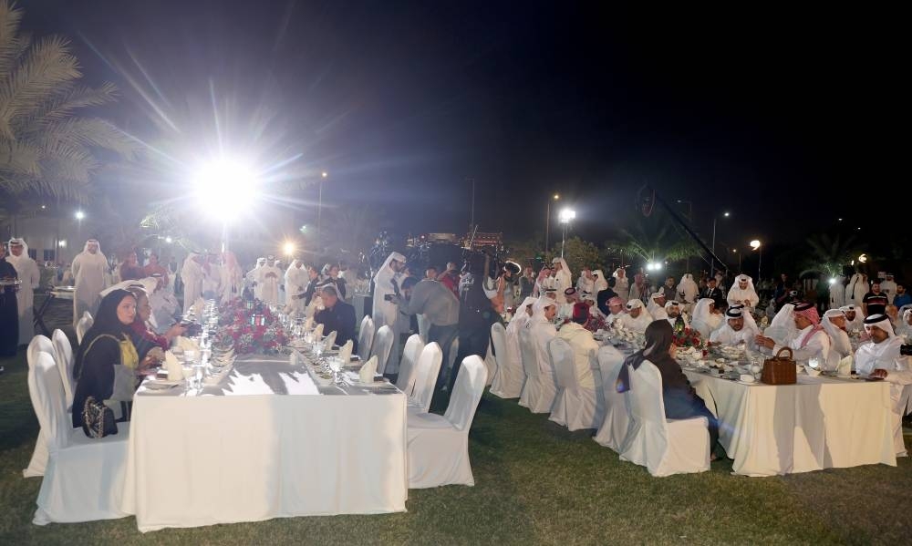 A view of the gathering.