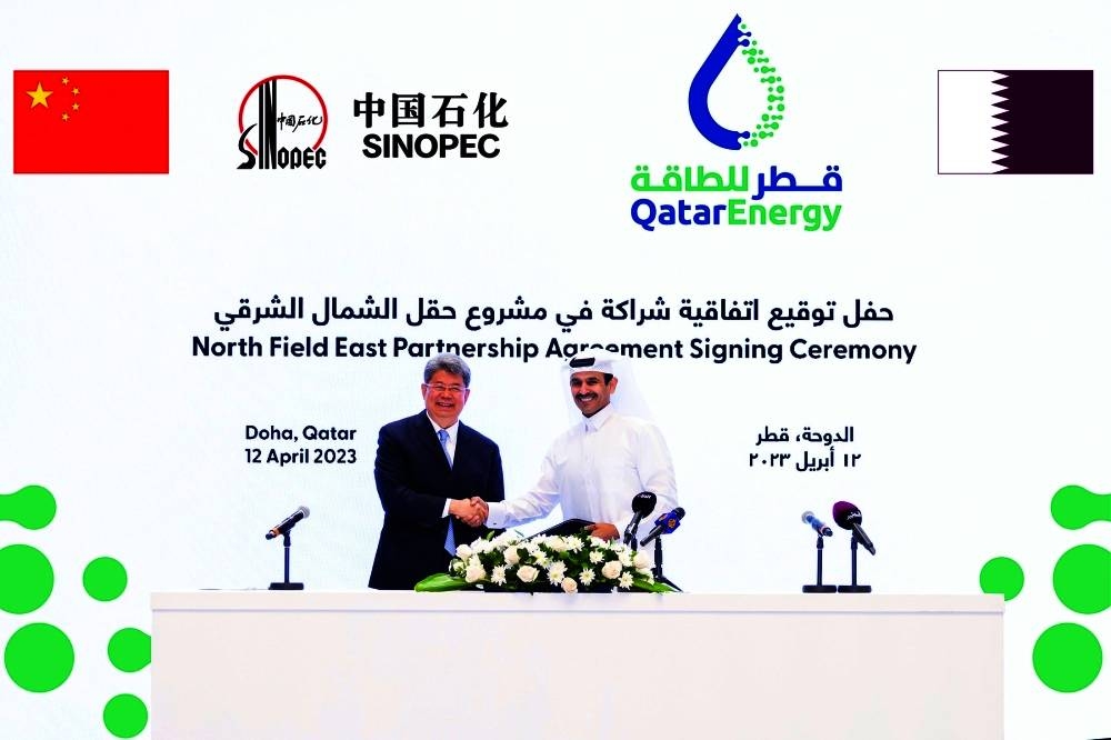 The agreement was signed by HE the Minister of State for Energy Affairs, Saad Sherida al-Kaabi, also the President and CEO of QatarEnergy, and Dr. MA Yong-sheng, chairman, Sinopec at a ceremony at QatarEnergy’s headquarters Wednesday. 