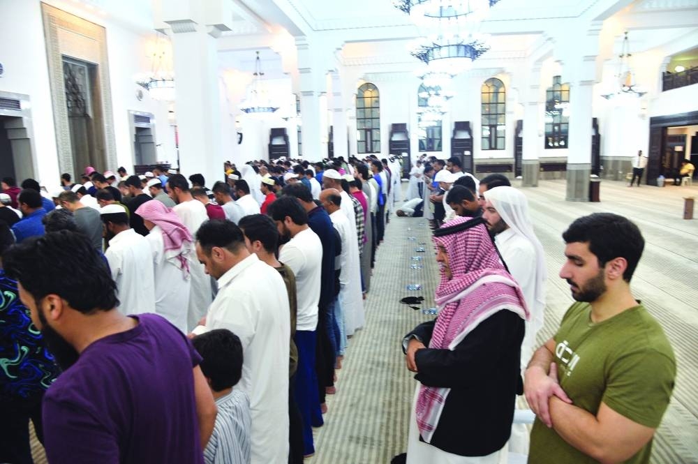 Worshippers attending the Qiyam-ul-layl prayer. PICTURE: Shaji Kayamkulam