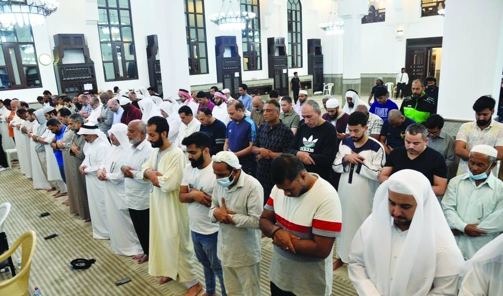 Worshippers attending the Qiyam-ul-layl prayer. PICTURE: Shaji Kayamkulam