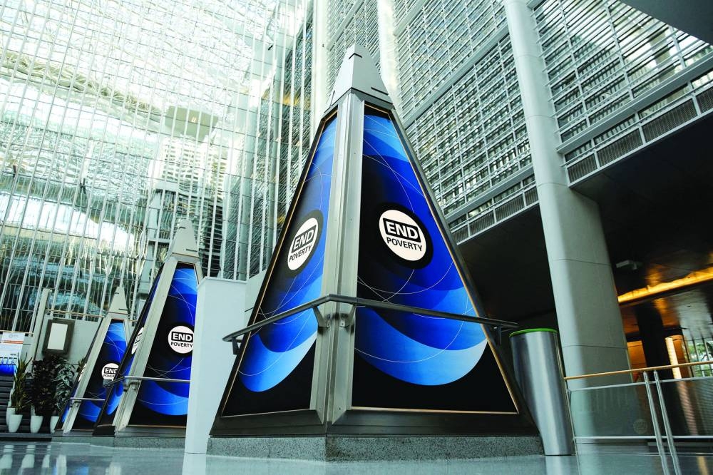 An atrium is seen at the World Bank headquarters in Washington, US. (Reuters)
