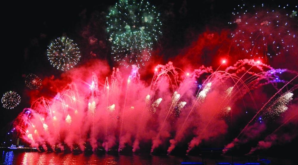 Fireworks at Katara. PICTURE: Shaji Kayamkulam
