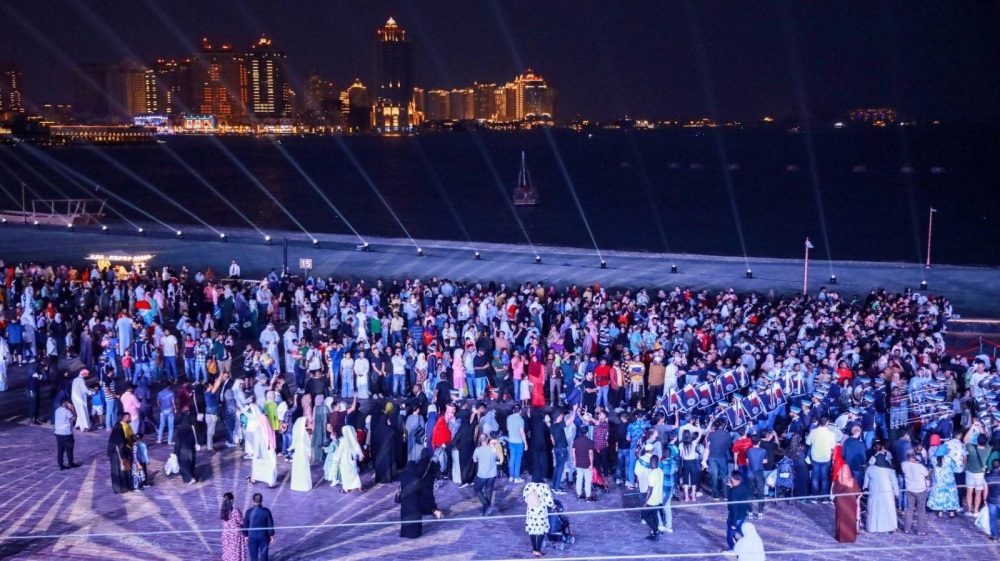 Snapshots of people enjoying various activities at Katara.