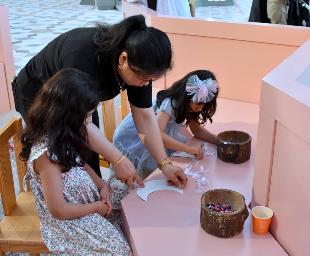A number of arts and craft activities attract young visitors at Msheireb. PICTURE: Thajudeen