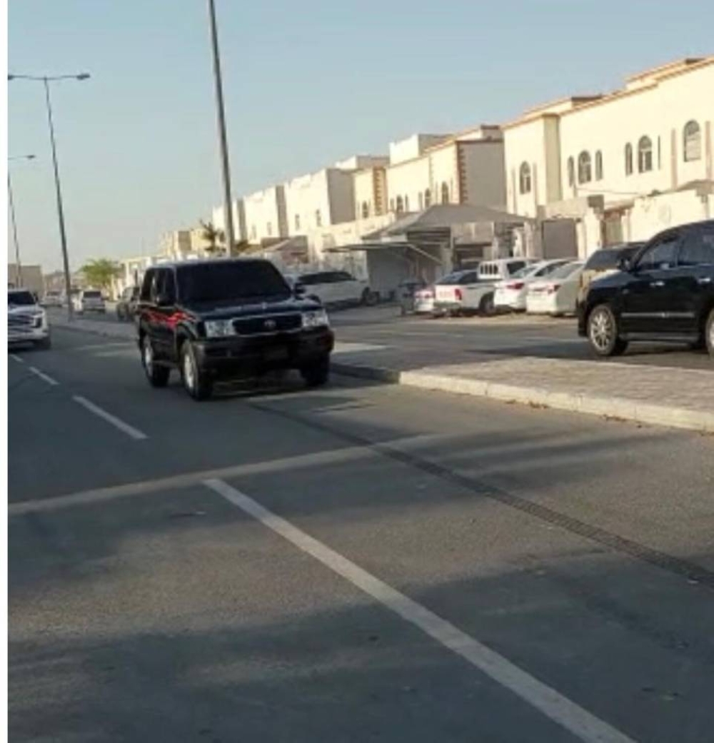 The action was taken after a video of five vehicles violating rules on a road at Al Shamal went viral on social media.