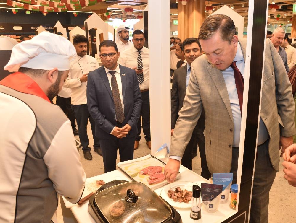 Sampling some of the Welsh food products on offer. PICTURE: Shaji Kayamkulam