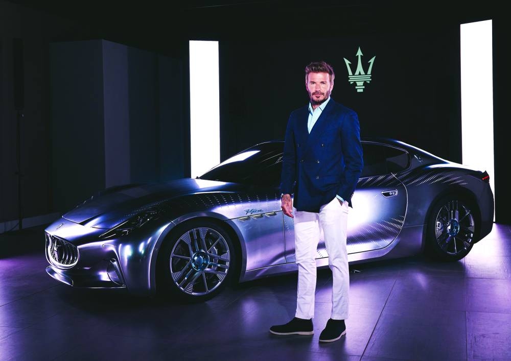 David Beckham with the Granturismo One Off Luce.