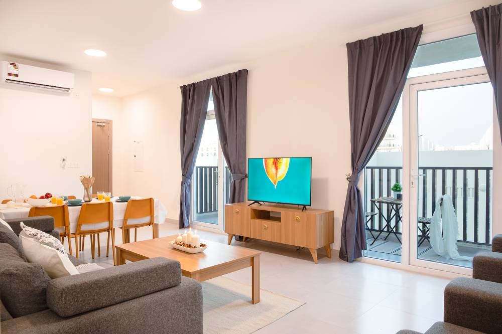 Inside an apartment.