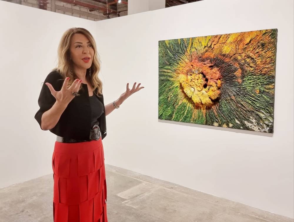 Ghada Sholy at the ‘Eruption’ exhibition. PICTURES: Joey Aguilar