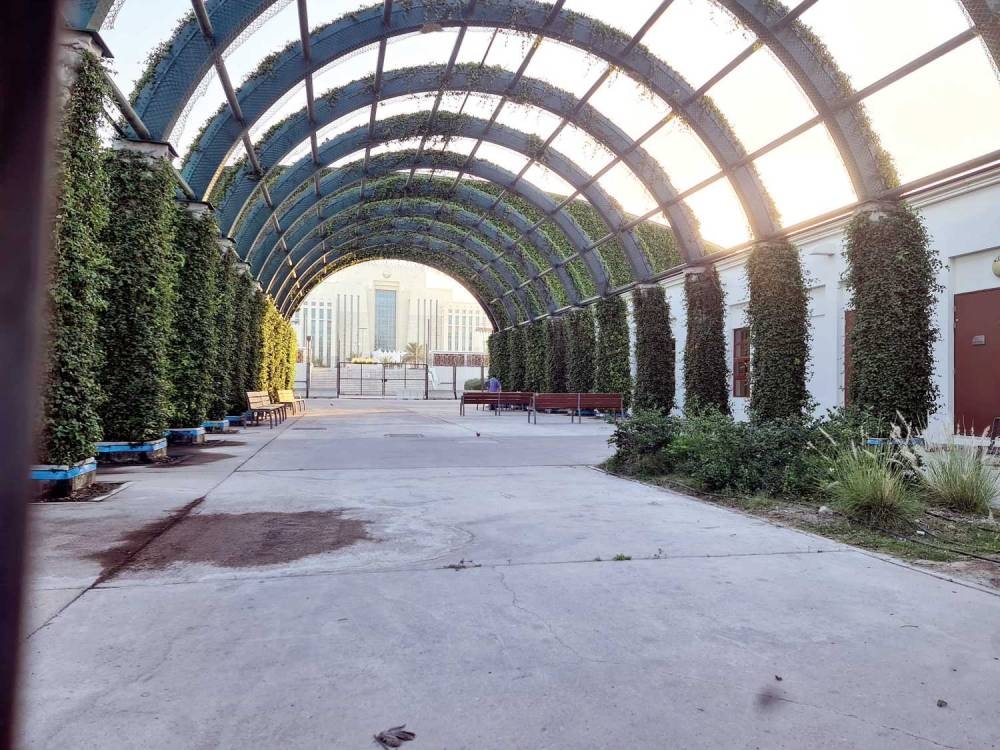 Different sections of the Expo Doha 2023 site.