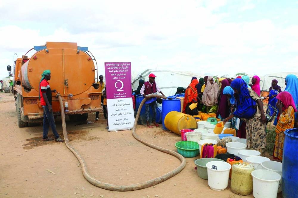 QC's aid includes providing safe drinking water daily to 652 displaced families.