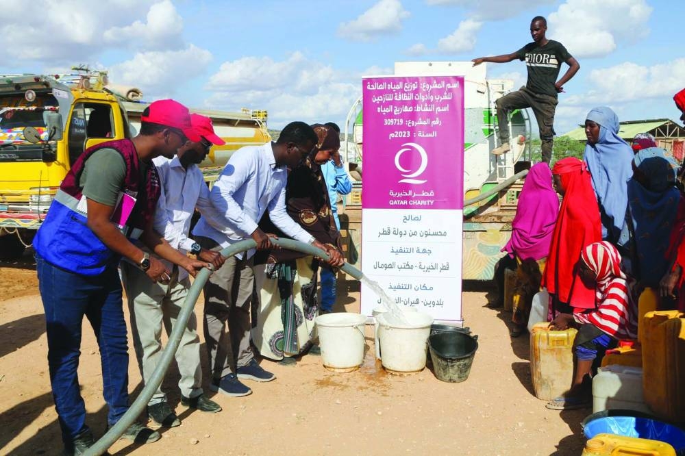 QC's aid includes providing safe drinking water daily to 652 displaced families.