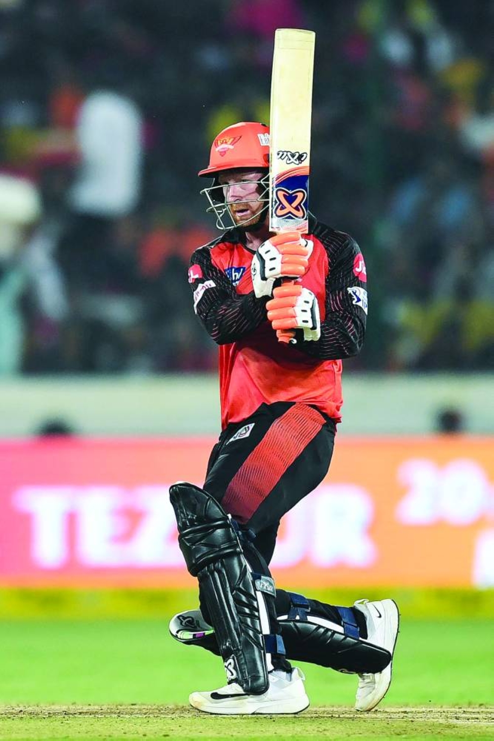Sunrisers Hyderabad's Heinrich Klaasen plays a shot during the IPL match against Royal Challengers Bangalore in Hyderabad on Thursday. (AFP)