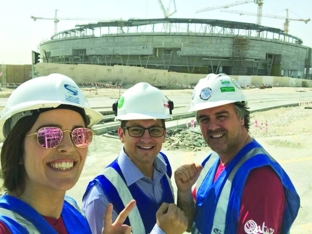 Allison Taylor with others at a tournament site.