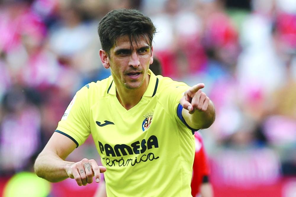 
Villarreal’s Gerard Moreno celebrates after scoring against Girona. (AFP) 