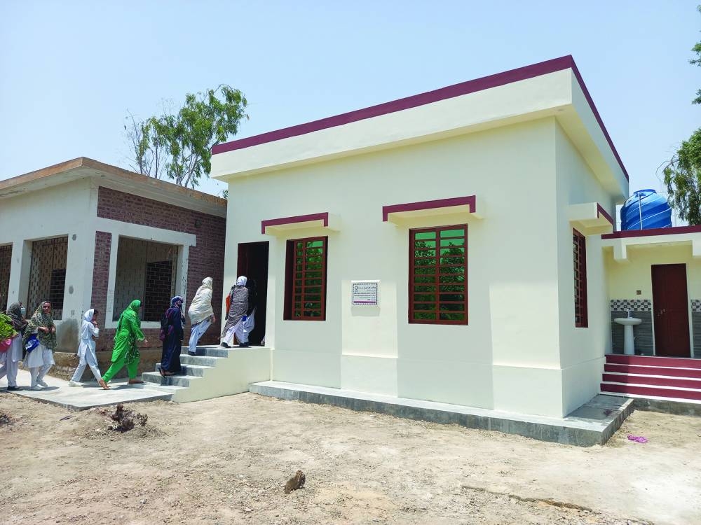 At one of the schools.