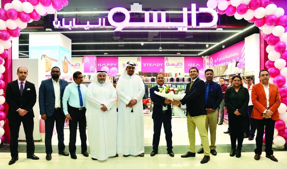 Dignitaries and officials at the opening of Daiso Japan's 11th store in Qatar. PICTURE: Shaji Kayamkulam.