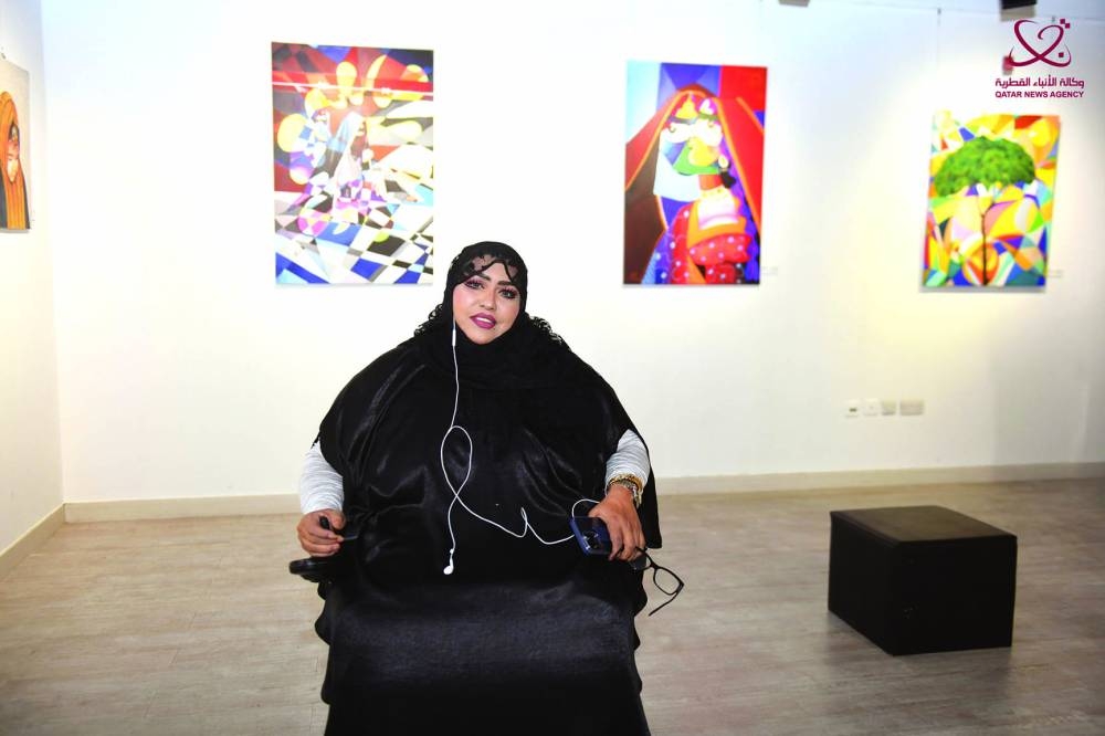 The exhibition features works of a host of Qatari artists.