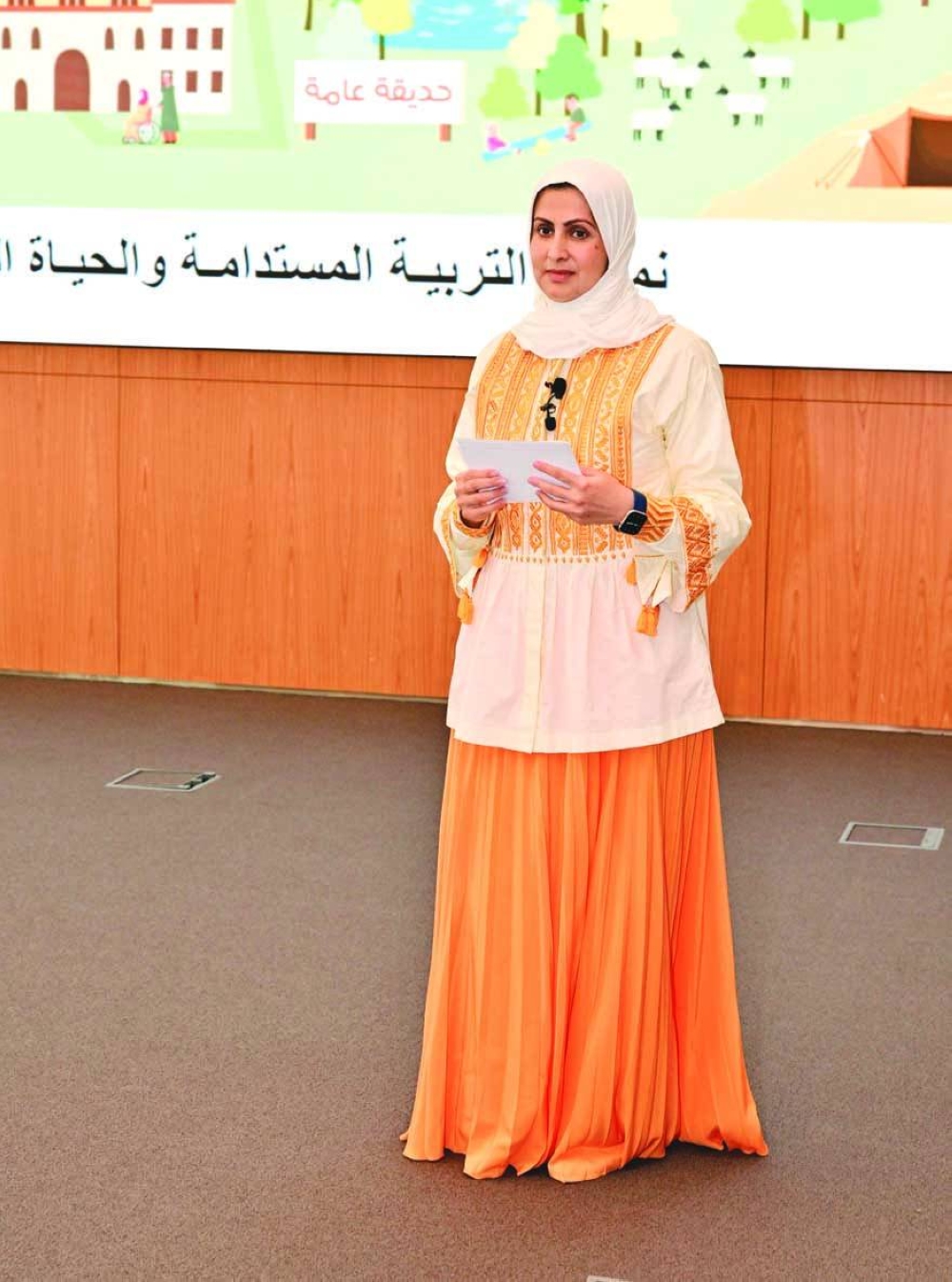 Dr Hessa bint Hamad bin Khalifa al-Thani addressing the participants.