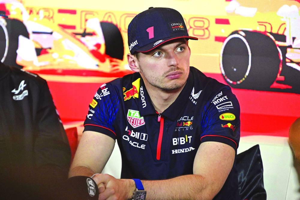 Red Bull Racing's Dutch driver Max Verstappen addresses a press conference ahead of the Spanish Formula One Grand Prix at the Circuit de Catalunya on Thursday in Montmelo, on the outskirts of Barcelona. (AFP)