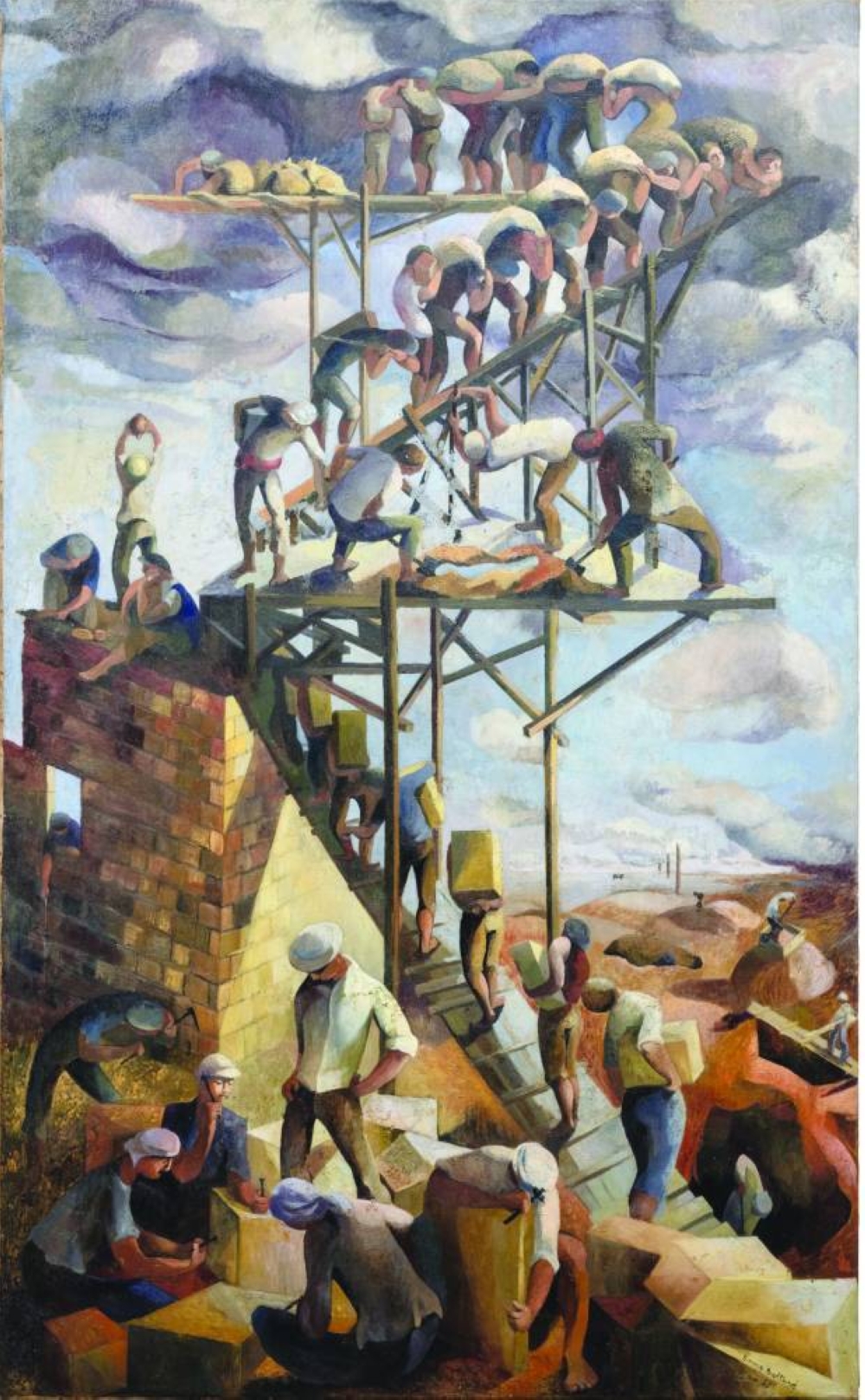 Simone Baltaxé Martayan's 'The Workers', c. 1950–1959. ( ‘Beirut and the Golden Sixties: A Manifesto of Fragility’ exhibition). PICTURE: Qatar Museums