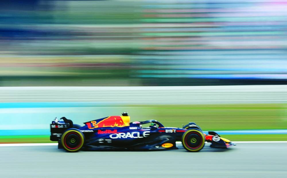Red Bull’s Max Verstappen during practice of the Spanish Grand Prix at Circuit de Barcelona-Catalunya, Barcelona, Spain, on Friday. (AFP)