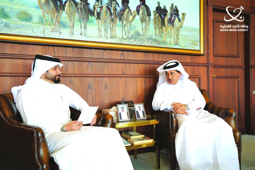 HE Dr Ali bin Fetais al-Marri speaking to QNA.