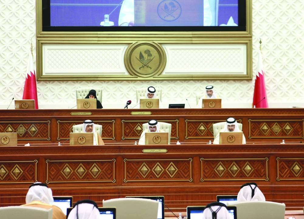 The Shura Council's ordinary weekly meeting in session.