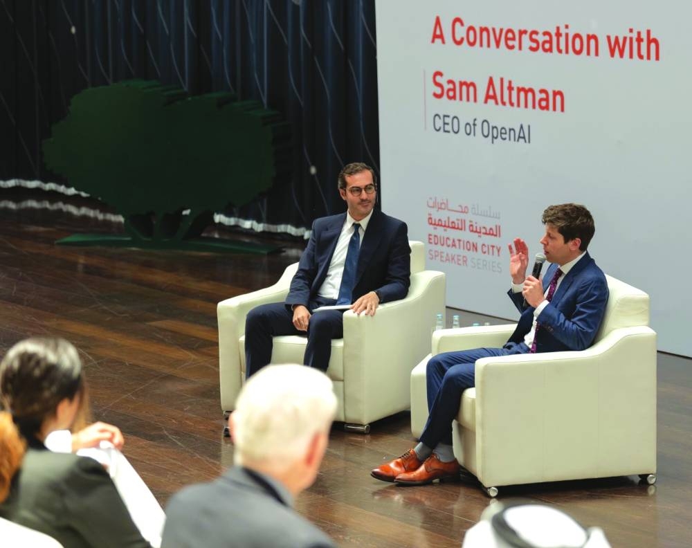 Sam Altman during QF's Education City Speaker Series.
