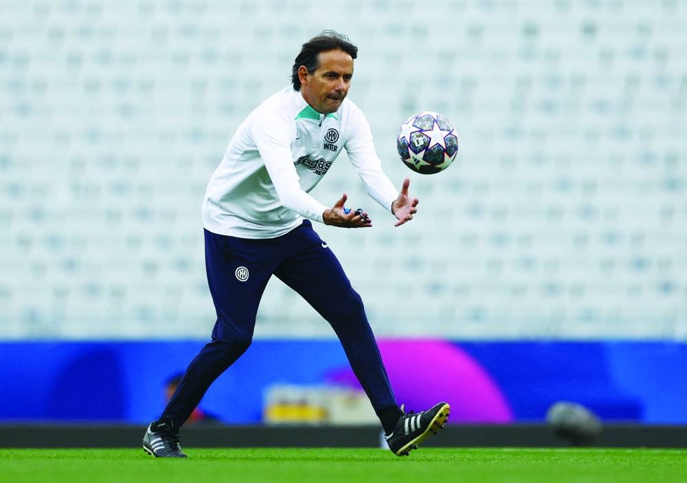 Inter Milan coach Simone Inzaghi.