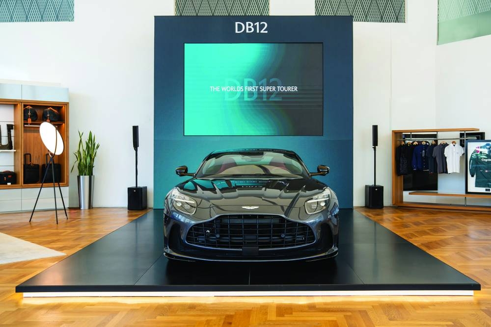 Glimpses from the unveiling of the Aston Martin DB12.