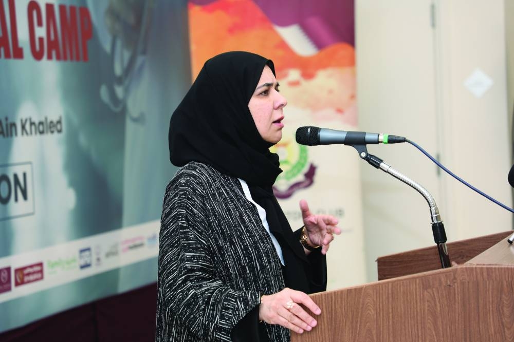 Dr Samya Ahmad al-Abdulla speaking at the event.